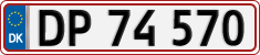 License plate of Denmark, Regular plates