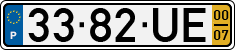 License plate of Portugal, Regular plates