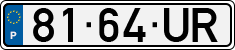 License plate of Portugal, Regular plates