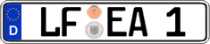 German license plate, Regular plates