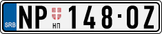 License plate of Serbia, Cars