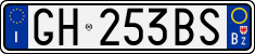License plate of Italy, Cars (1994 year series)