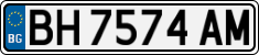 License plate of Bulgaria, Cars