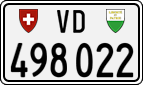 License plate of Switzerland, Cars