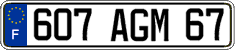 French license plate, FNI