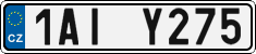 License plate of the Czech Republic, Cars (2001)