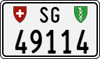 License plate of Switzerland, Cars