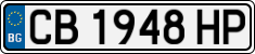 License plate of Bulgaria, Cars