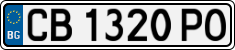 License plate of Bulgaria, Cars