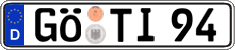 German license plate, Regular plates