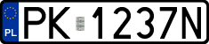 License plates of Poland, Regular car plates