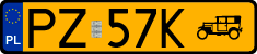 License plates of Poland, Oldtimers