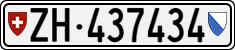 License plate of Switzerland, Cars