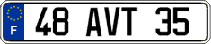 French license plate, FNI