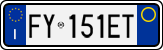 License plate of Italy, Cars (1994 year series)