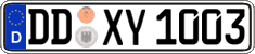 German license plate, Regular plates