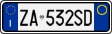 License plate of Italy, Cars (1994 year series)