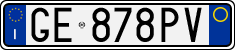 License plate of Italy, Cars (1994 year series)