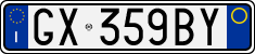 License plate of Italy, Cars (1994 year series)