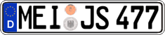 German license plate, Regular plates