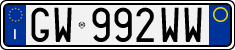 License plate of Italy, Cars (1994 year series)