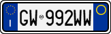 License plate of Italy, Cars (1994 year series)