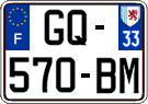 French license plate, SIV (ordinary)