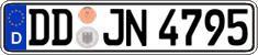 German license plate, Regular plates