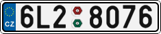 License plate of the Czech Republic, Cars (2001)