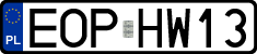 License plates of Poland, Regular car plates