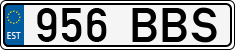 License plate of Estonia, Regular car plates