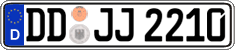 German license plate, Regular plates