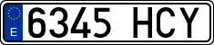 License plates of Spain, Ordinary (2000)