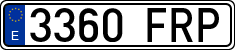 License plates of Spain, Ordinary (2000)