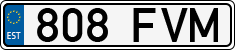 License plate of Estonia, Regular car plates