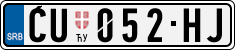 License plate of Serbia, Cars