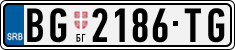 License plate of Serbia, Cars
