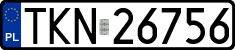 License plates of Poland, Regular car plates
