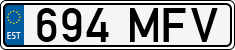 License plate of Estonia, Regular car plates