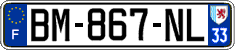 French license plate, SIV (ordinary)