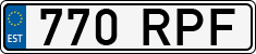 License plate of Estonia, Regular car plates