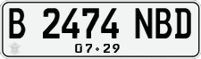 License plate of Indonesia, Regular plates