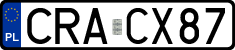 License plates of Poland, Regular car plates