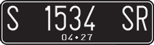 License plate of Indonesia, Regular plates