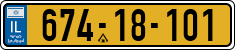 License plate of Israel, Regular plates