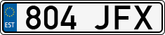License plate of Estonia, Regular car plates
