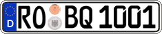 German license plate, Regular plates