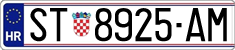License plate of Croatia, Regular plates
