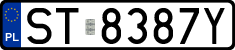 License plates of Poland, Regular car plates