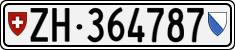 License plate of Switzerland, Cars